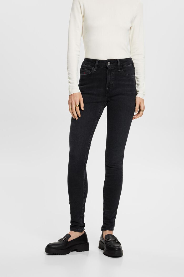 Skinny Jeans mit hohem Bund, BLACK RINSE, detail image number 0