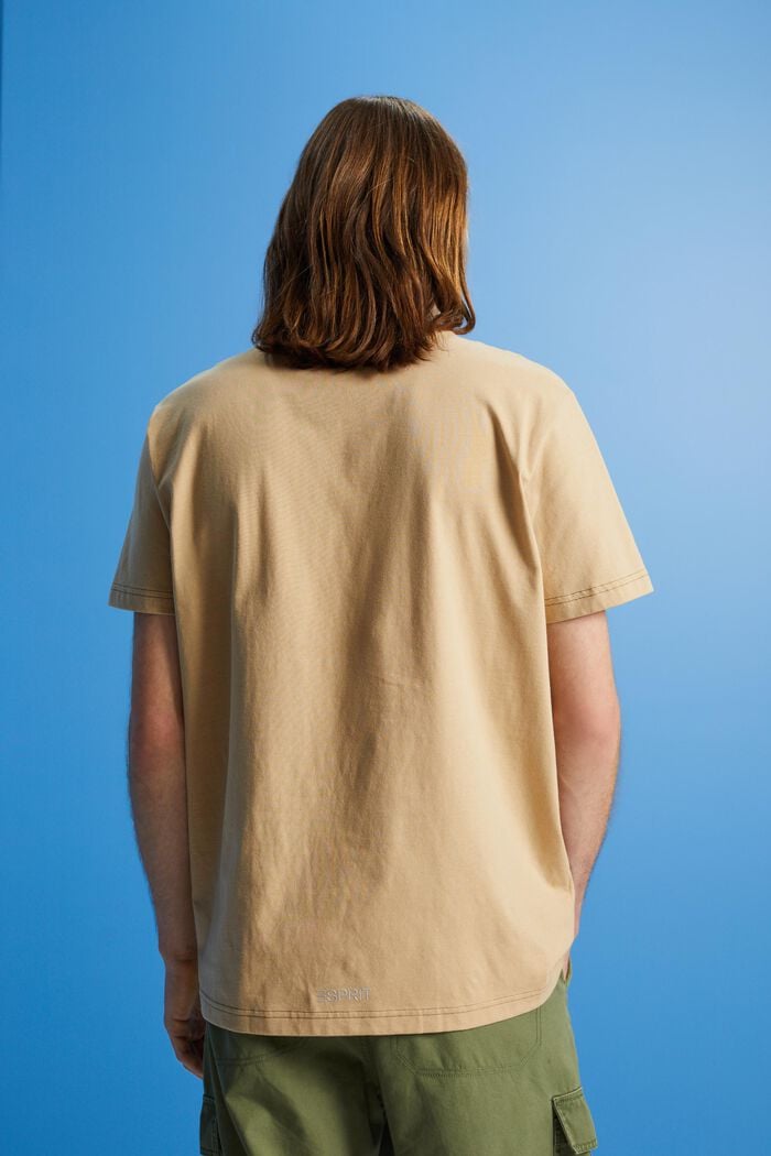 Baumwoll-T-Shirt mit Delfinprint, SAND, detail image number 3
