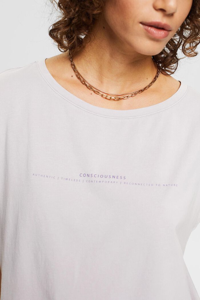 EarthColors® T-Shirt mit Conscious-Print, LAVENDER, detail image number 2