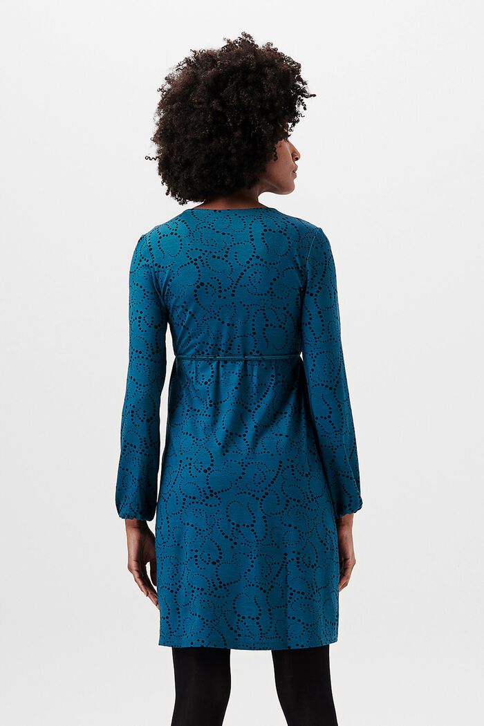Gemustertes Jersey-Kleid, LENZING™ ECOVERO™, BLUE CORAL, detail image number 3