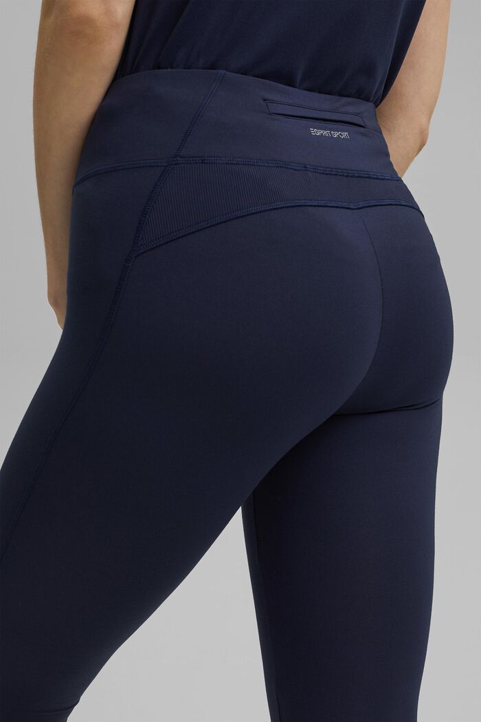 Recycelt: Active-Leggings mit E-Dry, NAVY, detail image number 2