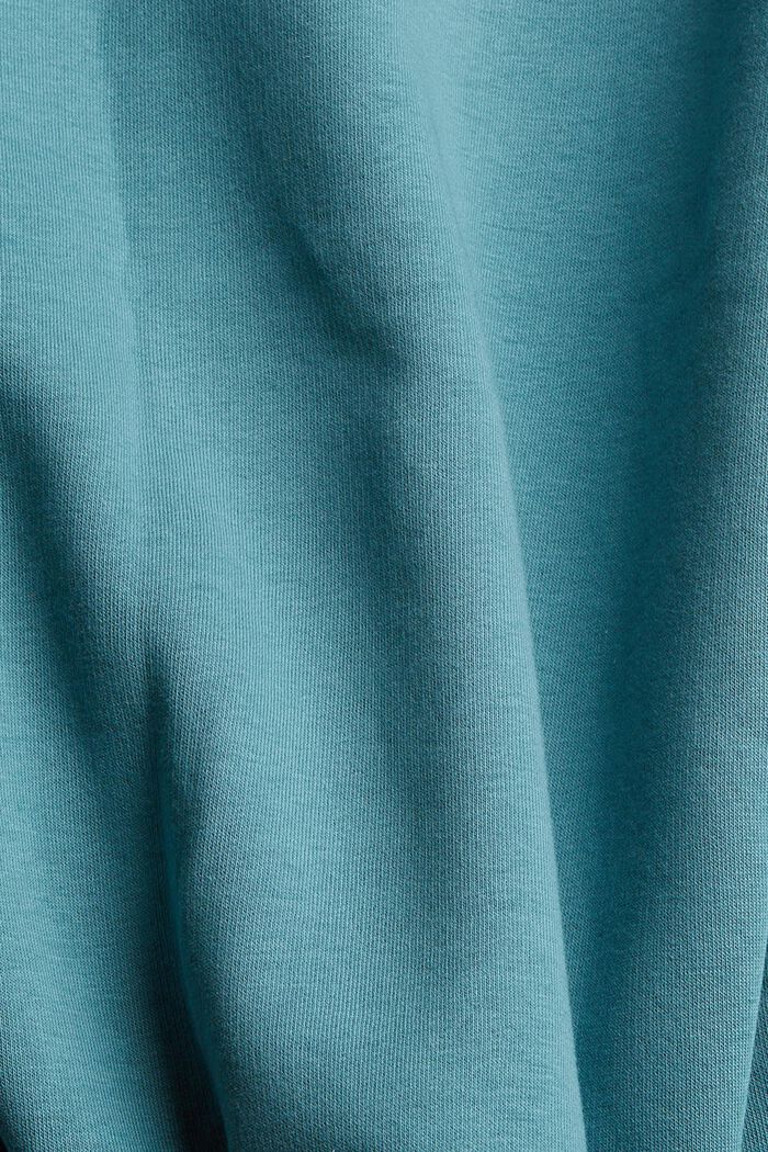 Recycelt: Sweatshirt-Hoodie mit Print, TURQUOISE, detail image number 4