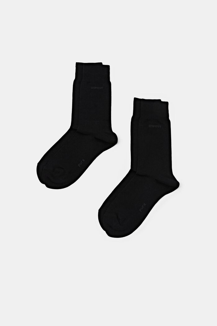 2er-Set Socken, Bio-Baumwolle, BLACK, detail image number 0