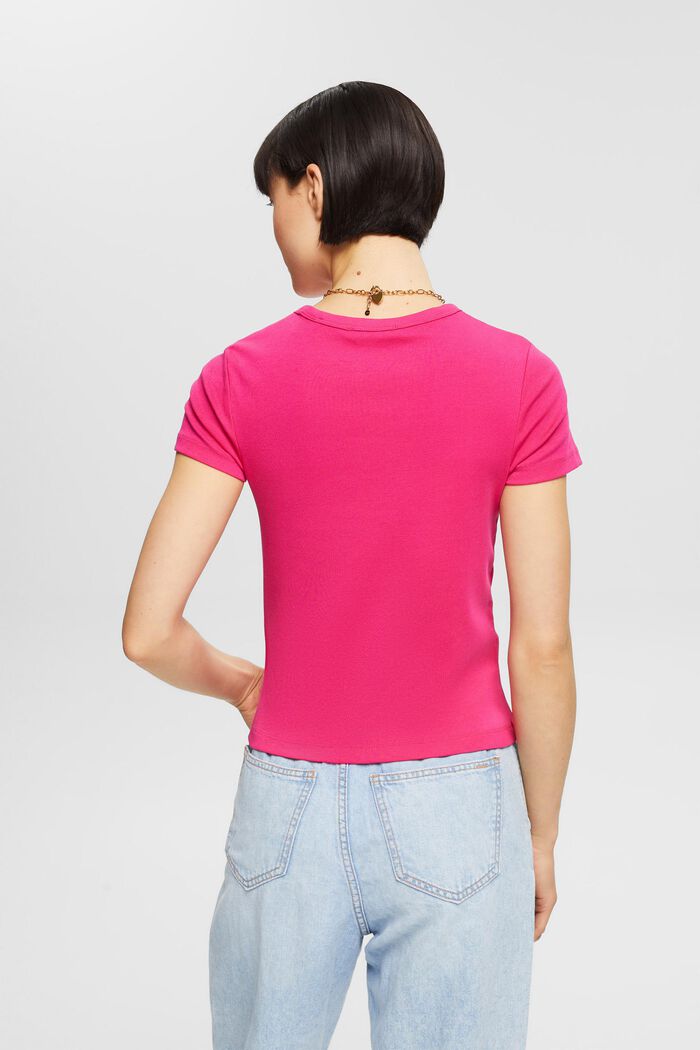 T-Shirt mit Cut-Out, PINK FUCHSIA, detail image number 5