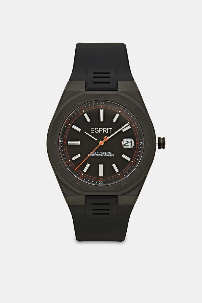 Uhr mit Silikon-Armband, BLACK, detail image number 0