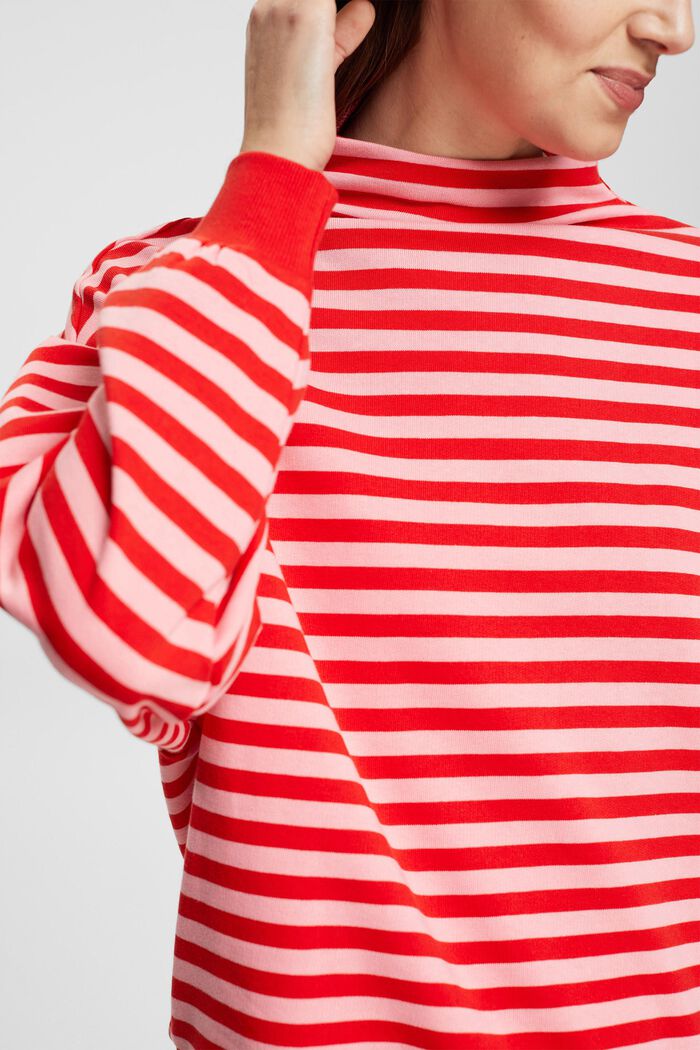 Sweatshirt mit Streifenmuster, RED, detail image number 2