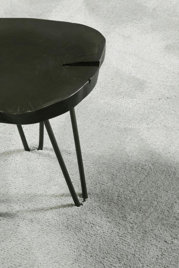 Hochflor-Teppich im unifarbenen Design, SILVER, detail image number 1