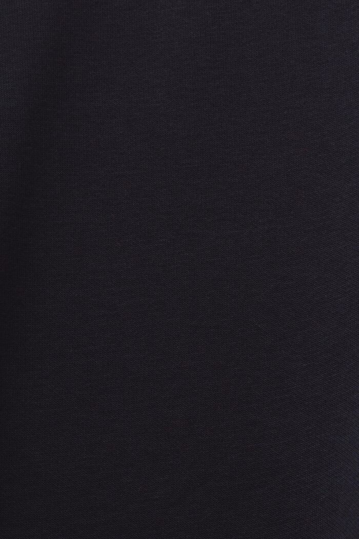 Fleece-Sweatshirt mit Rundhalsausschnitt, BLACK, detail image number 5