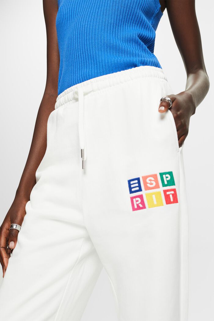 Track Pants aus Bio-Baumwolle mit Logostickerei, OFF WHITE, detail image number 2