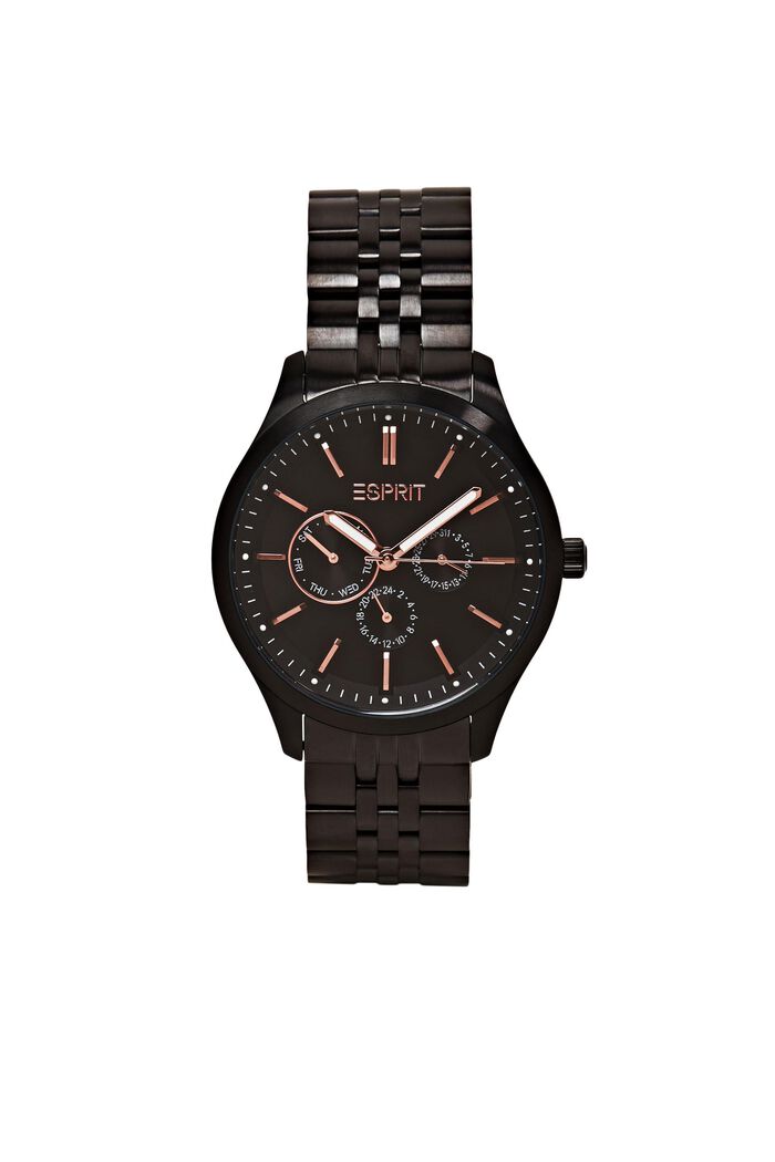 Edelstahl-Uhr mit Gliederarmband, BLACK, detail image number 3
