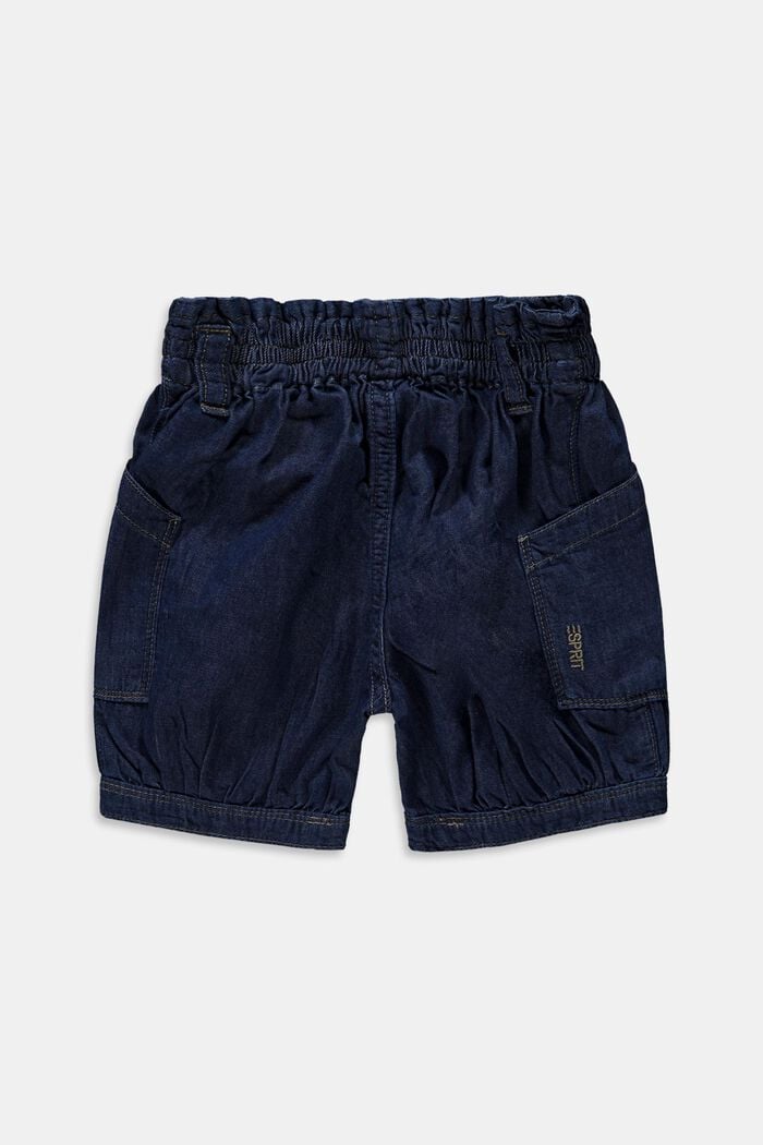 Jeans-Shorts mit Gummibund, 100% Baumwolle, BLUE MEDIUM WASHED, detail image number 1