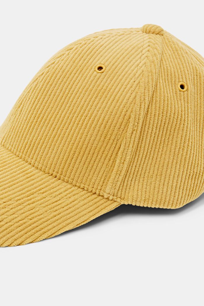 Base Cap aus Cord, DUSTY YELLOW, detail image number 1
