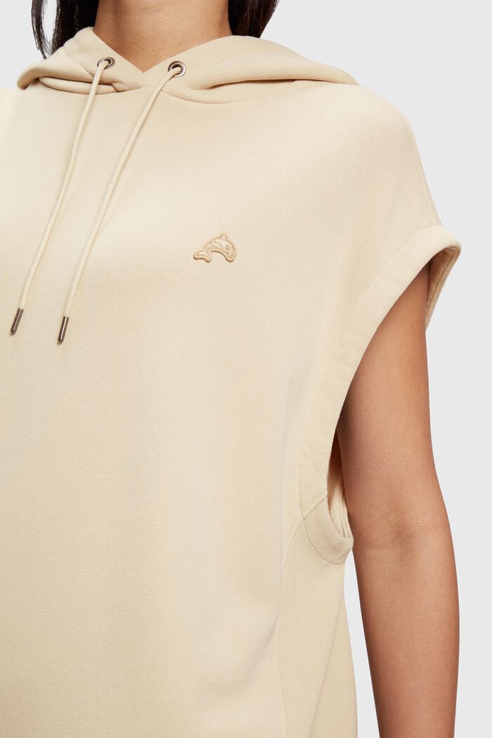Kurzärmeliges Sweatshirt mit Delfin-Patch, SAND, detail image number 2