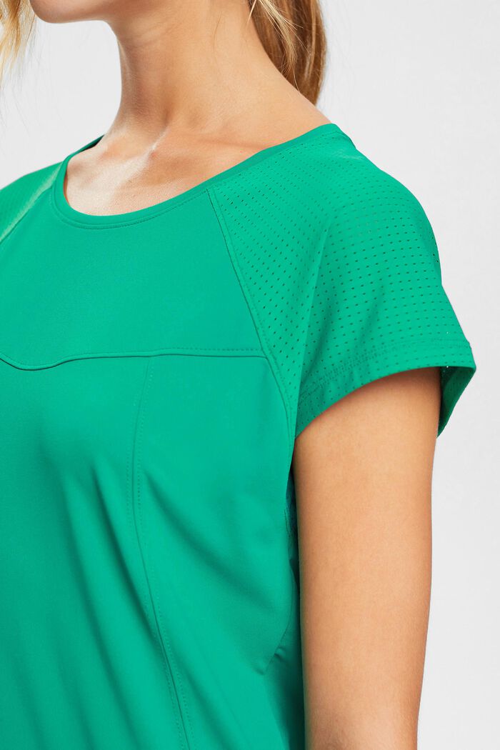 Recycelt: Active T-Shirt mit Kordelzug und E-DRY, GREEN, detail image number 3