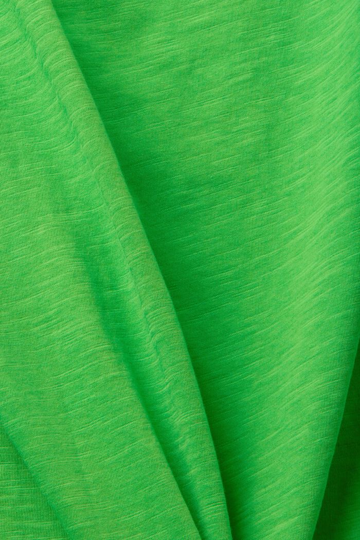 Baumwoll-T-Shirt mit U-Ausschnitt, GREEN, detail image number 5