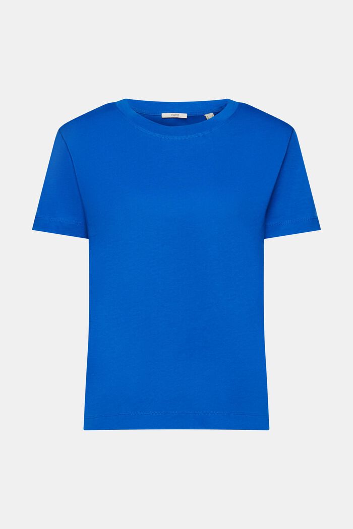 Baumwoll-T-Shirt mit Rundhalsausschnitt, BLUE, detail image number 6