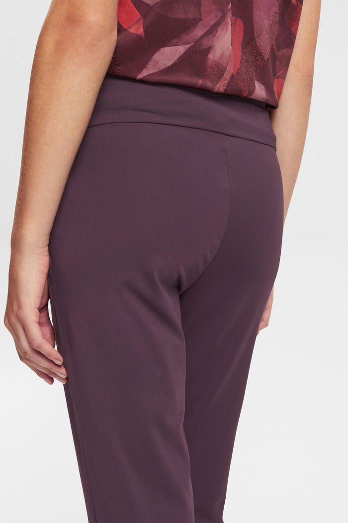 Gecroppte Jersey-Jogger-Pants mit E-DRY-Finish, AUBERGINE, detail image number 3