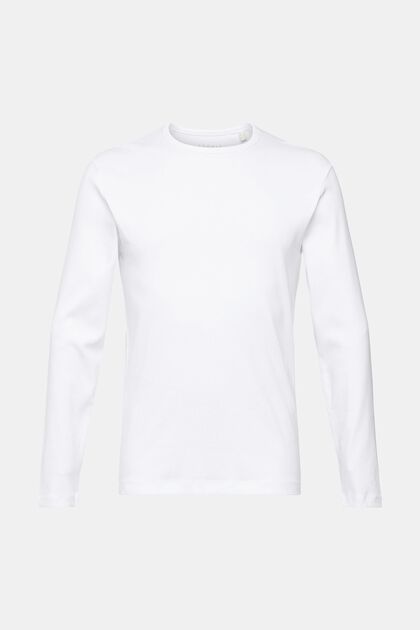 Longsleeve aus Jersey, WHITE, overview
