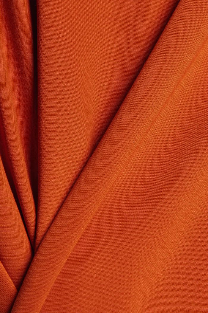 T-Shirt mit Schulterpolstern, LENZING™ ECOVERO™, TERRACOTTA, detail image number 4