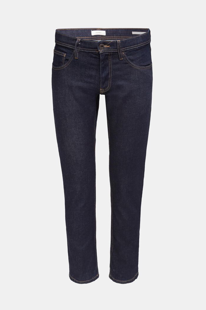 Stretch-Jeans mit Organic Cotton, BLUE RINSE, overview