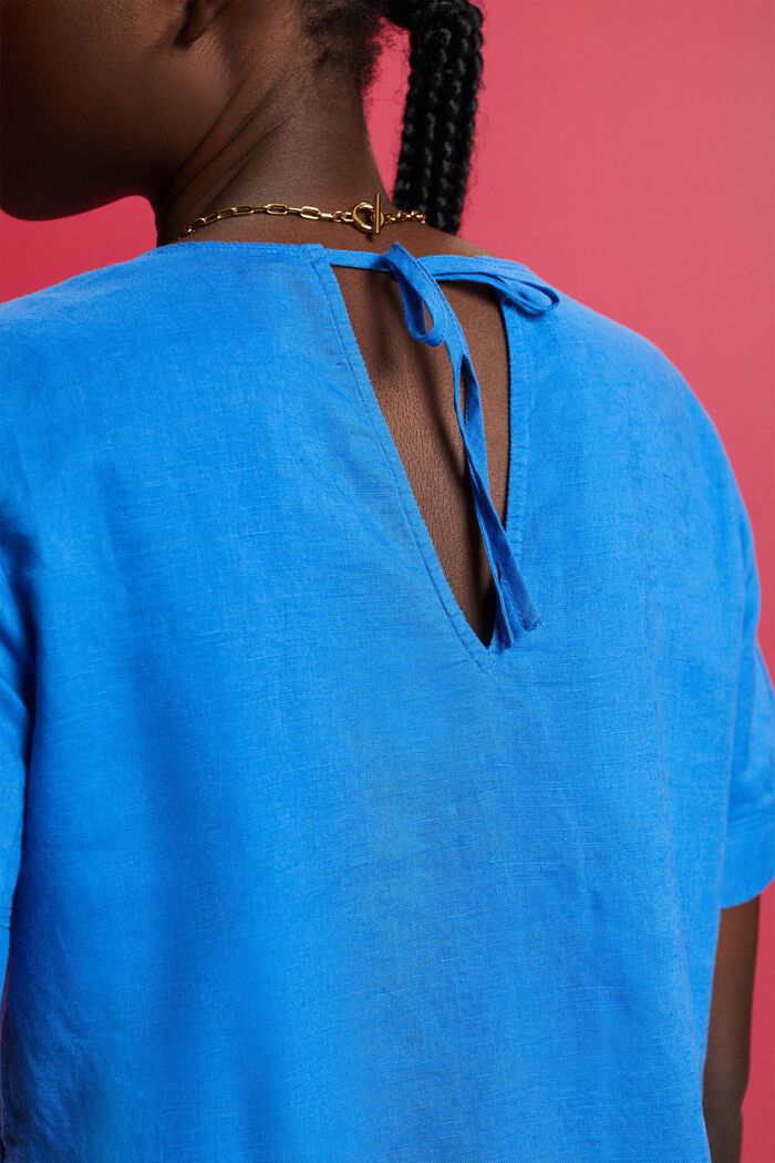 Bluse mit Tropfenverschluss, BRIGHT BLUE, detail image number 2