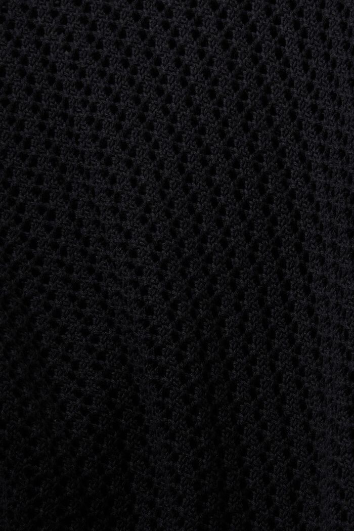Strukturierter Cardigan aus Bio-Baumwolle, BLACK, detail image number 5