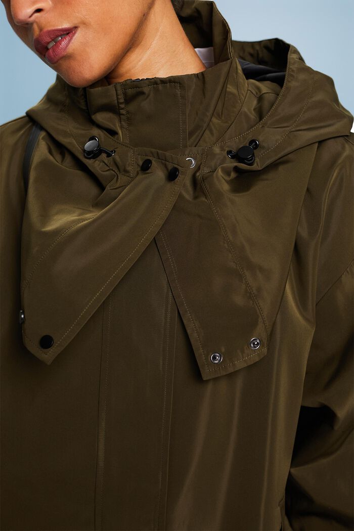 Mantel mit abnehmbarer Kapuze, KHAKI GREEN, detail image number 1