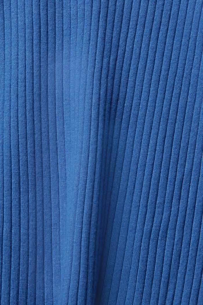 Gerippter Rollkragenpullover, BLUE, detail image number 4