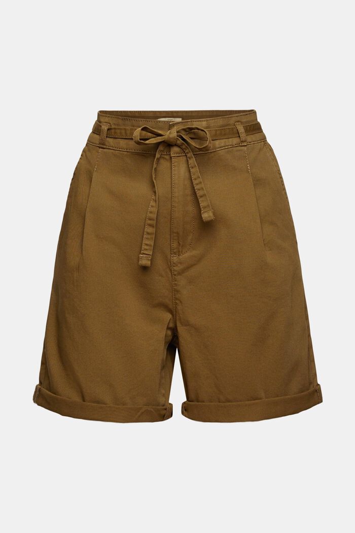 Highwaist-Shorts aus 100% Pima-Baumwolle