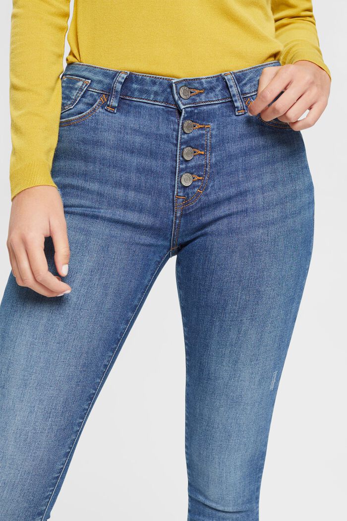 Stretch-Jeans mit Skinny-Fit, BLUE MEDIUM WASHED, detail image number 3