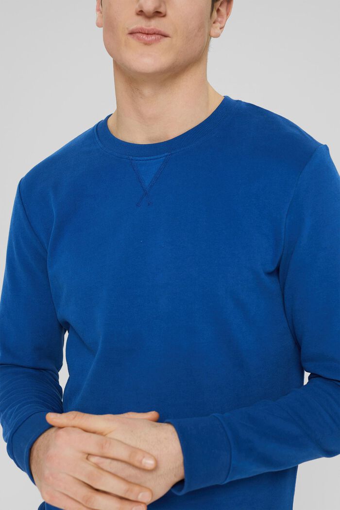 Sweatshirt aus Baumwolle, BRIGHT BLUE, detail image number 2