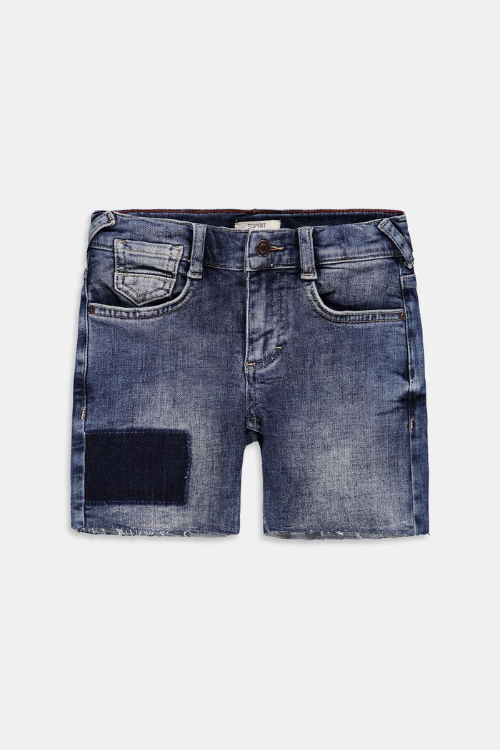 Jeans-Shorts im Used-Look mit Verstellbund