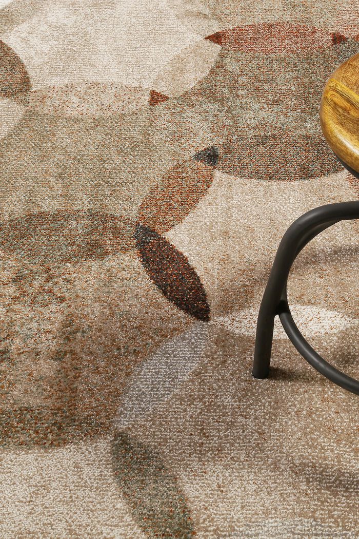 Kurzflor-Teppich mit geometrischem Muster, TOFFEE, detail image number 1