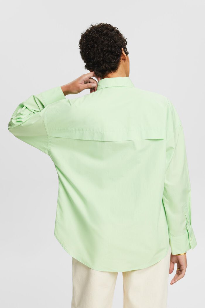 Hemd aus Baumwollpopeline, LIGHT GREEN, detail image number 3