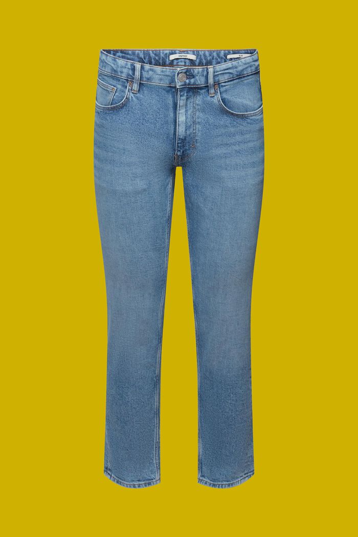 Jeans in schmaler Passform aus Baumwollstretch, BLUE MEDIUM WASHED, detail image number 5