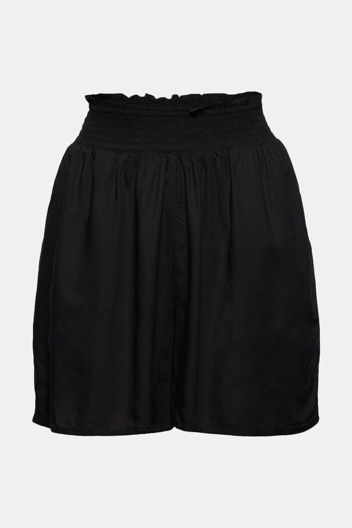 Shorts mit Smokbund aus LENZING™ ECOVERO™, BLACK, detail image number 6
