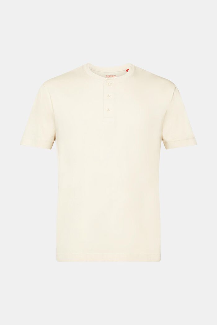 Henley-T-Shirt, 100 % Baumwolle, PASTEL GREY, detail image number 5