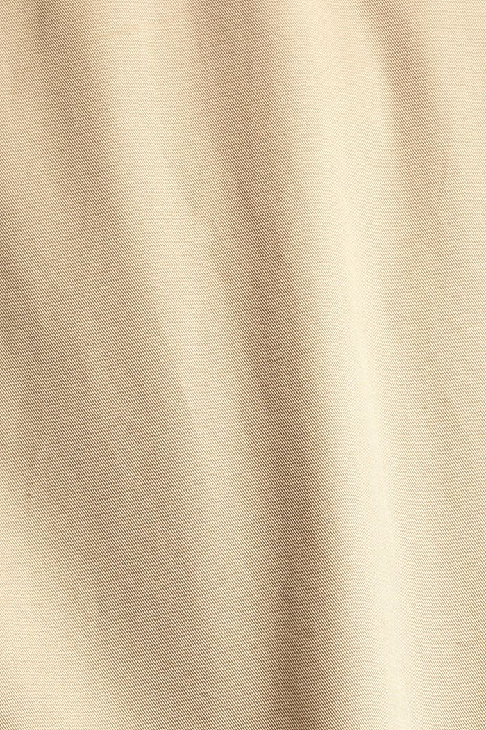 Kurzer Trenchcoat aus Baumwolle, SAND, detail image number 4