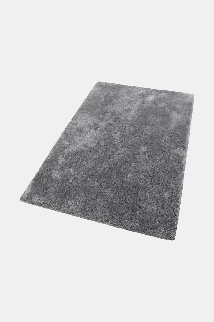 Hochflor-Teppich im unifarbenen Design, FROST GRAY, detail image number 2
