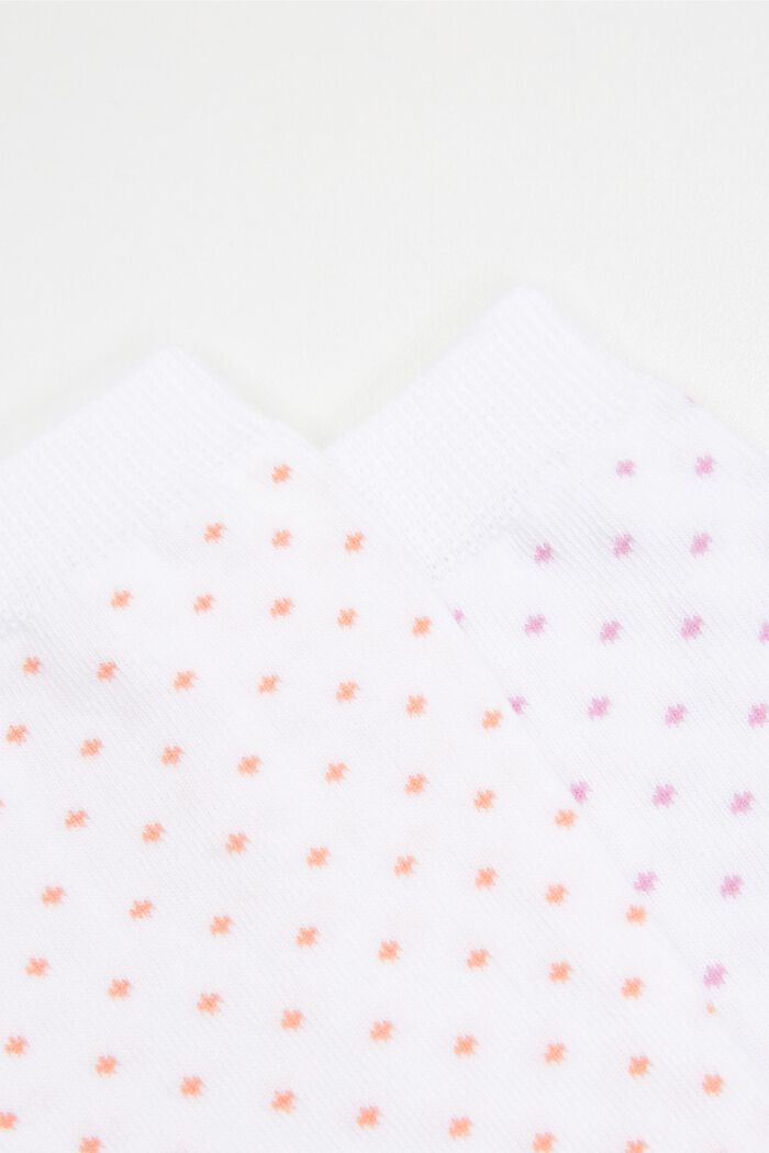 2er-Set Socken mit Polka Dots, Bio-Baumwolle, WHITE, detail image number 1