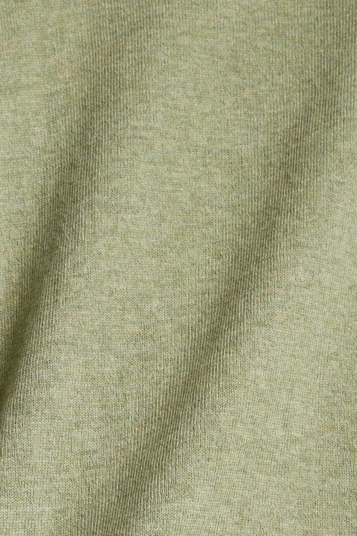 Pullover mit Hoodie, 100% Baumwolle, LIGHT KHAKI, detail image number 4