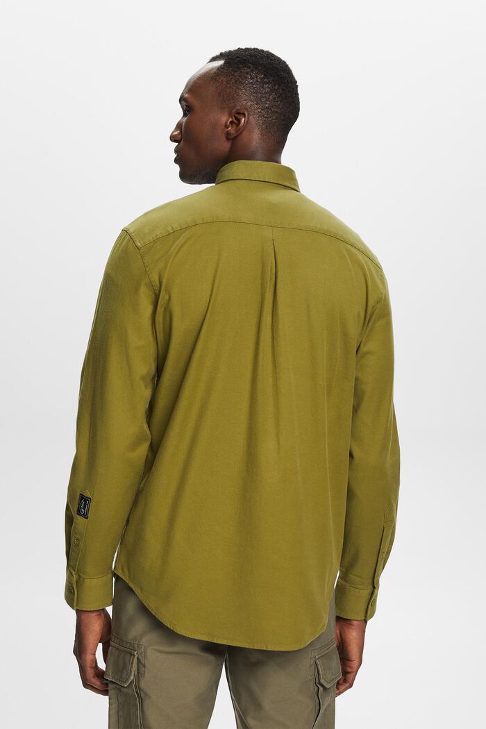 Twill-Hemd in normaler Passform, OLIVE, detail image number 3