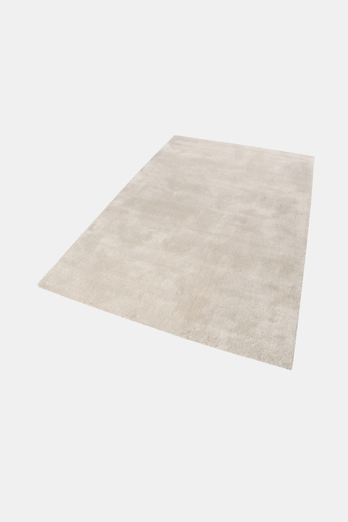 Hochflor-Teppich im unifarbenen Design, BEIGE, detail image number 2