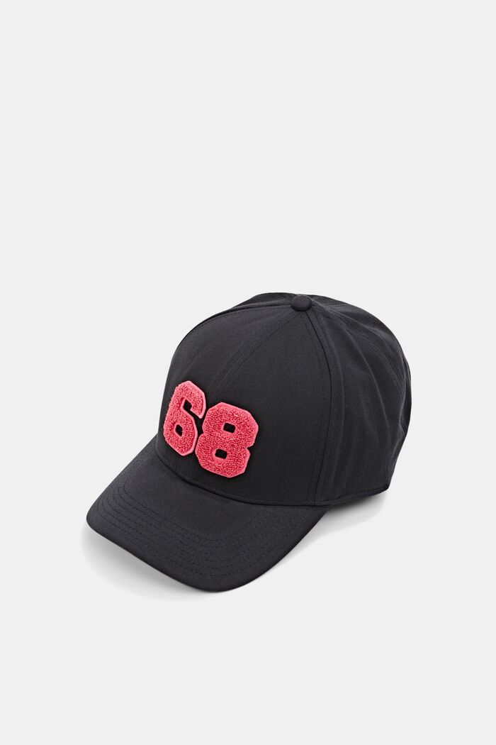 Baseball Cap mit Frottee Patch, BLACK, detail image number 0