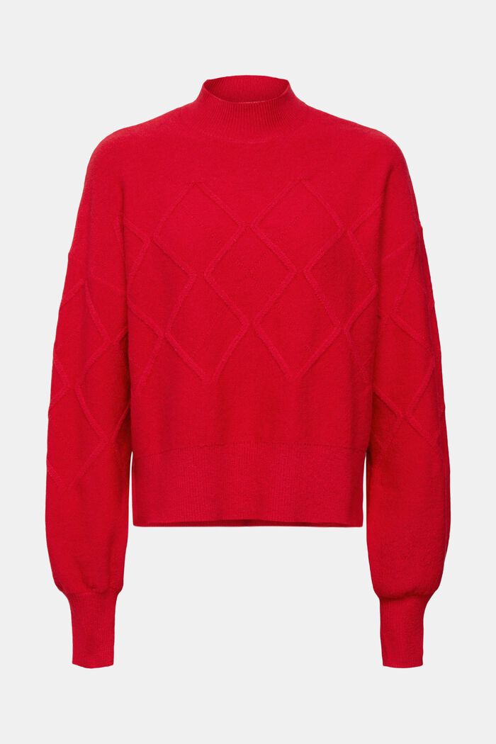 Pullover mit Argyle-Muster, DARK RED, detail image number 6