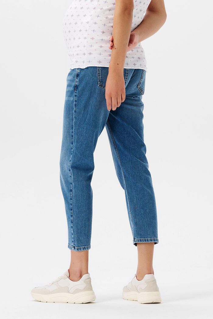 Verkürzte Jeans mit Überbauchbund, MEDIUM WASHED, detail image number 1