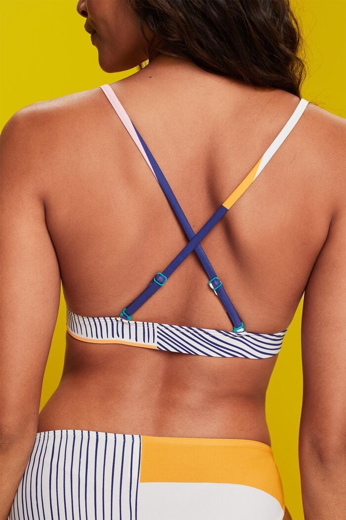Wattiertes Bikinitop im Mustermix-Design, SAND, detail image number 3