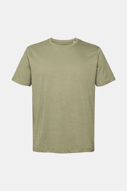 Jersey T-Shirt, 100% Baumwolle, KHAKI GREEN, overview