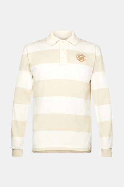 Gestreiftes Rugby-Polo, OFF WHITE, overview