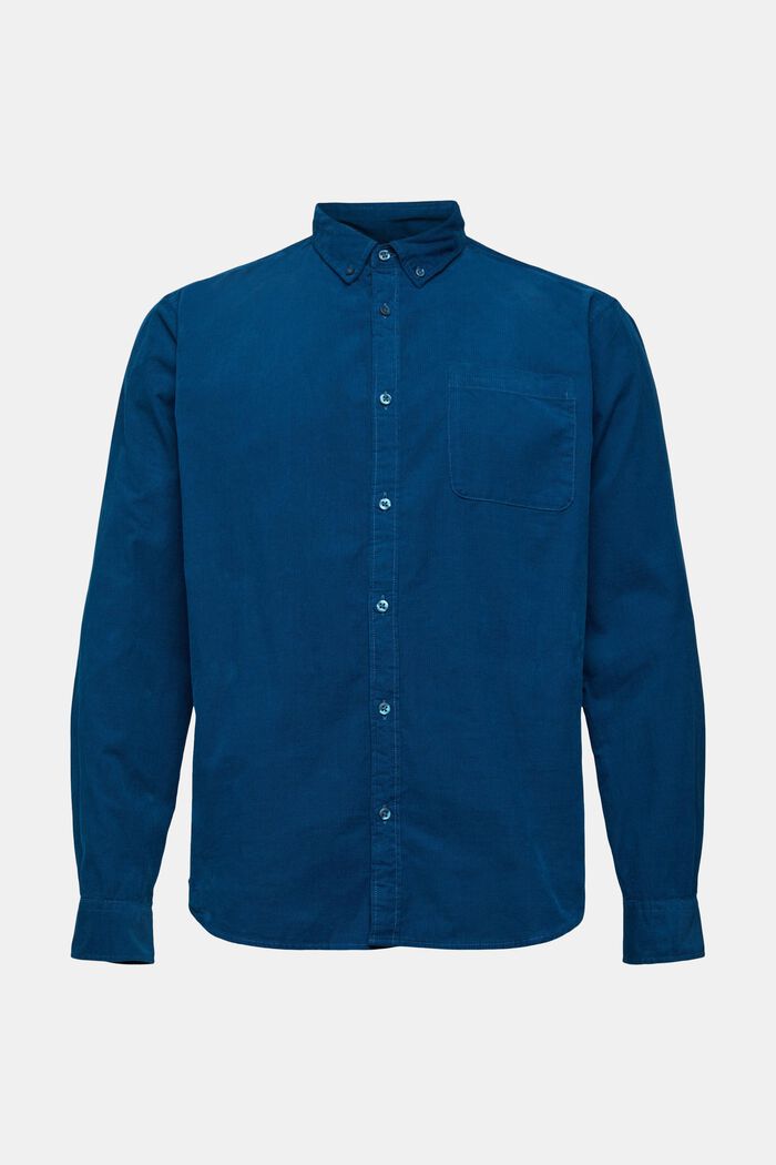 Button-Down-Hemd aus Cord, PETROL BLUE, detail image number 6